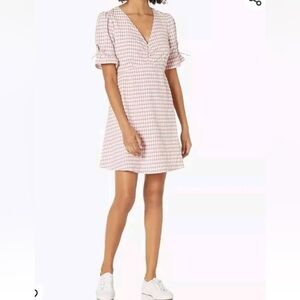 SUGAR + LIPS Womens Plaid Dress Cottagecore Prairie Feminine Size Medium